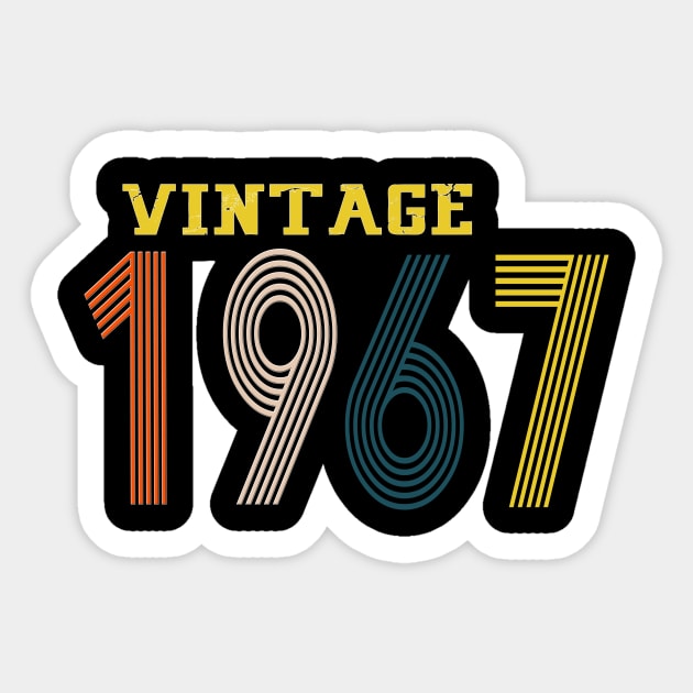 1967 year, vintage, retro Sticker by Yoda